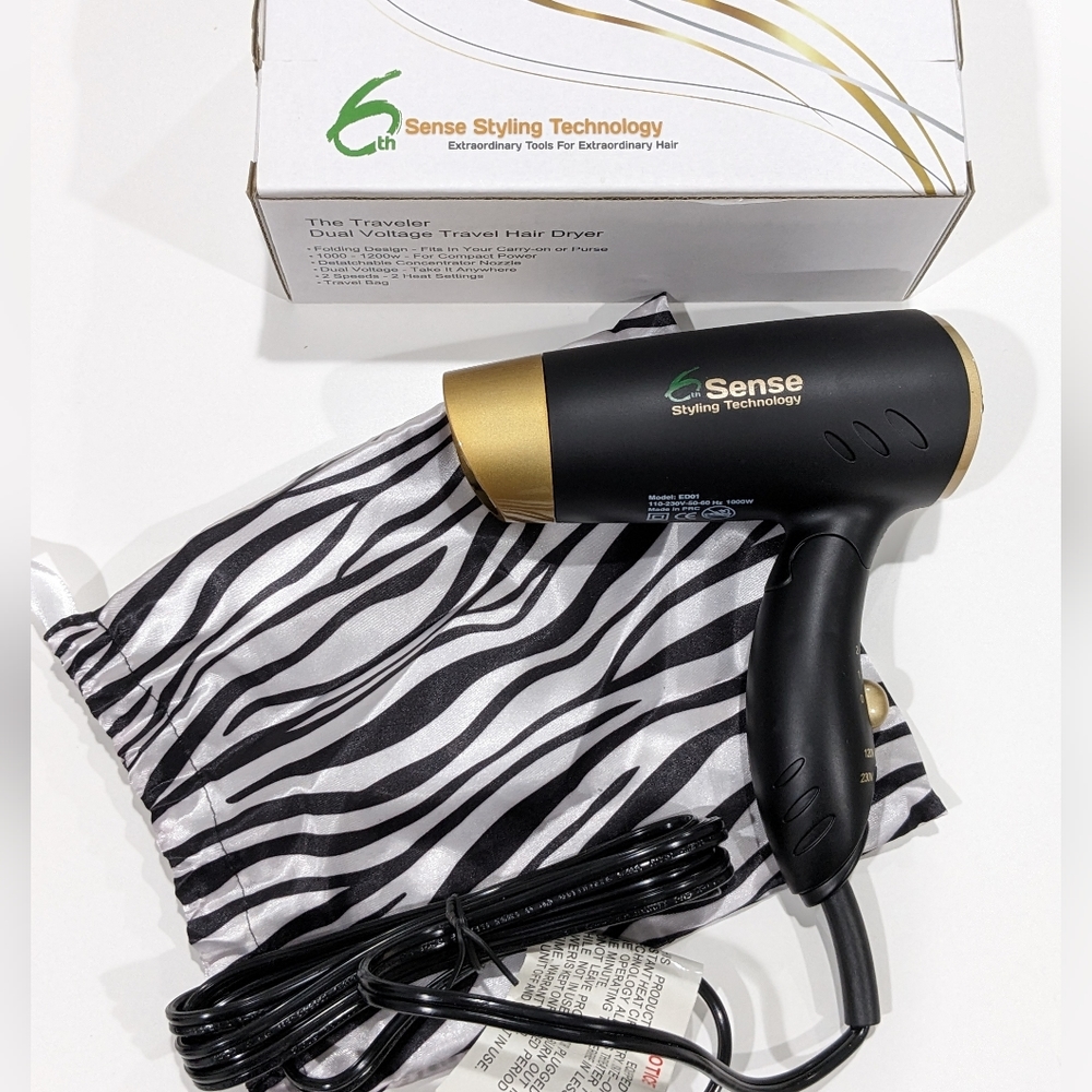 6th Sense Styling Technology Travel Hair Dryer